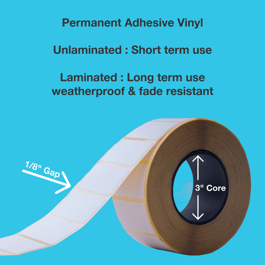 White Vinyl Roll Stickers