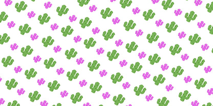 InkBird Print Studio vinyl gift wrap with green cacti and purple florals on white; seamless, adhesive, vibrant, sized for gifts.