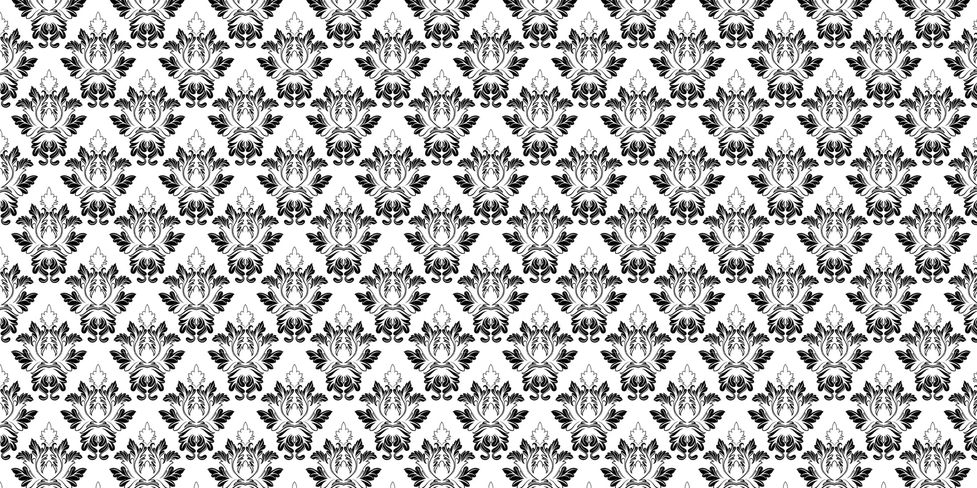 InkBird Print Studio’s vinyl wrapping paper with black and white damask floral pattern, symmetrical leaves, elegant 24x36 inch sheet.