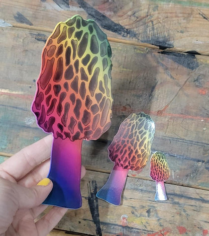 Morel Mushroom Weatherproof Sticker | Made in Michigan