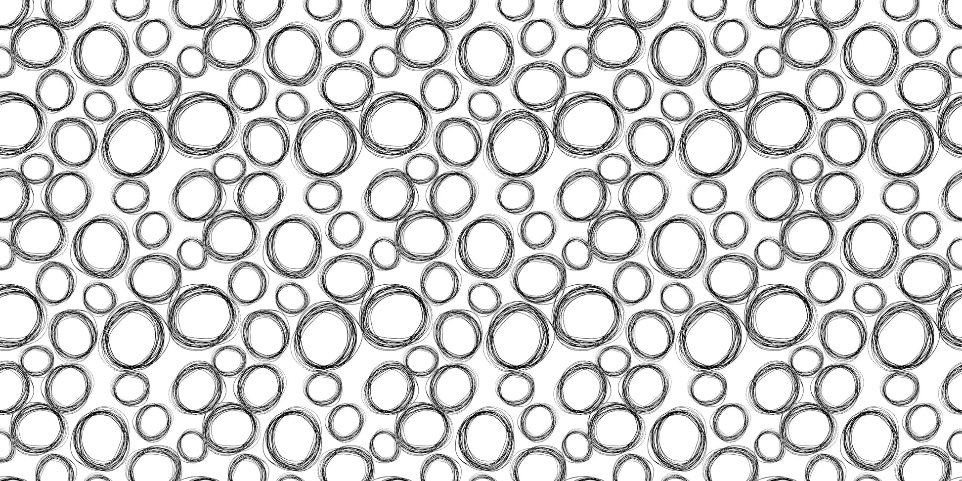 InkBird Print Studio vinyl gift wrap, white background with hand-drawn black circles, abstract textured pattern, size visible on roll.