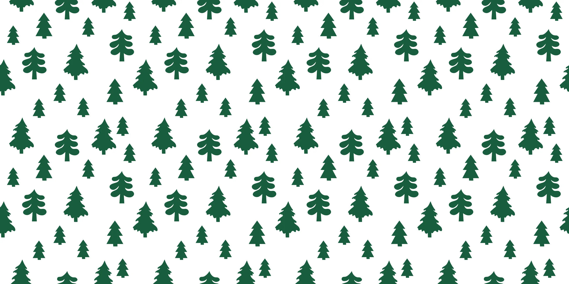 InkBird Print Studio green pine tree vinyl wrapping paper on white, smooth finish, seamless pattern, unique gift wrap style.